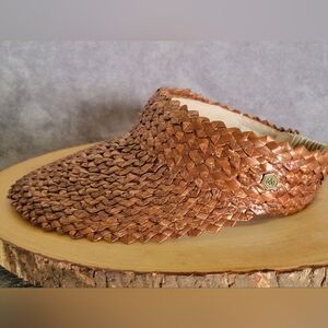 Women's Hemlock Woven Capri Visor In Copper OS  LIKE NEW